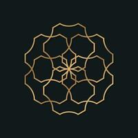 elegant gouden mandala en sier- logo met Arabisch stijl vector
