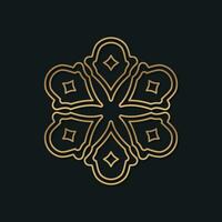 logo ontwerp versierd met mandala patronen in Arabisch en Islamitisch stijl vector
