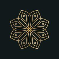 gouden bloemen ontwerp versierd met elegant en luxe patronen vector