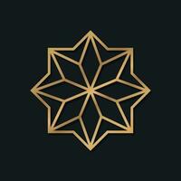 luxe overladen meetkundig logo ontwerp met Arabisch en Islamitisch stijl patroon vector