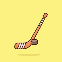 hockey stok tekenfilm vector illustratie sport uitrusting concept icoon geïsoleerd