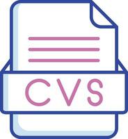 cvs het dossier formaat vector icoon