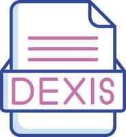 dexis het dossier formaat vector icoon