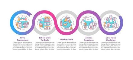 geld donatie ideeën vector infographic sjabloon