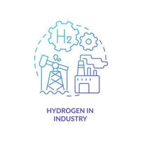 waterstof in industrie concept icoon vector