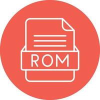 rom het dossier formaat vector icoon