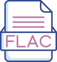 flac het dossier formaat vector icoon