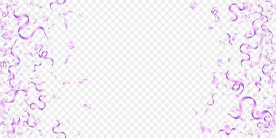 viering achtergrond sjabloon met folder Purper confetti linten klatergoud illustratie vector voor decor brochure, gelukkig nieuw jaar, feestelijk