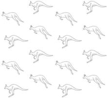 vector naadloos patroon van hand- getrokken kangoeroe