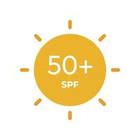 spf lijn icoon vector. 50 zon bescherming symbolen voor sunblock of zonnescherm producten. voor kunstmatig verpakking vector