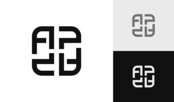 brief ap eerste monogram logo ontwerp vector