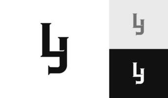 brief jl eerste monogram logo ontwerp vector