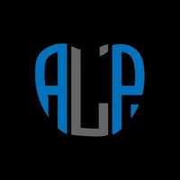 alp brief logo creatief ontwerp. alp uniek ontwerp. vector