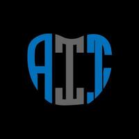 ait brief logo creatief ontwerp. ait uniek ontwerp. vector