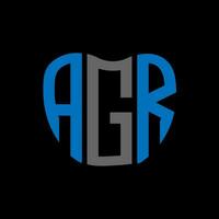 agr brief logo creatief ontwerp. agr uniek ontwerp. vector