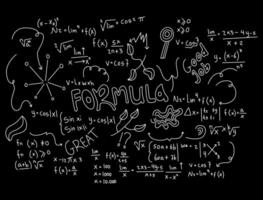 realistische wiskunde schoolbord achtergrond afbeelding vector