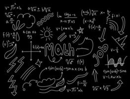 realistische wiskunde schoolbord achtergrond afbeelding vector