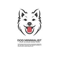 gemakkelijk hond hoofd logo minimalistische vector