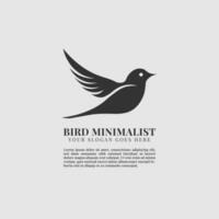 gemakkelijk vogel logo minimalistische vector