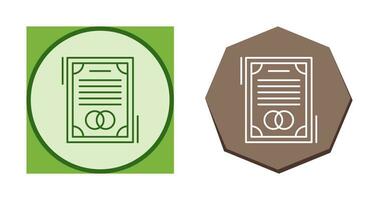 bruiloft contract vector icon