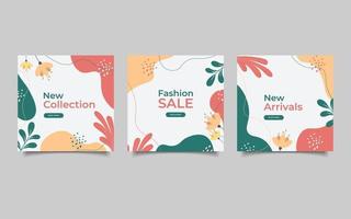 sjabloon social media post fashion sale vector