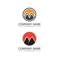 m brief logo sjabloon m lettertype logo ontwerp voor zakelijke set logo vector
