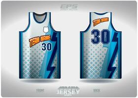 eps Jersey sport- overhemd vector.blauw bliksem Aan wit patroon ontwerp, illustratie, textiel achtergrond voor basketbal overhemd sport- t-shirt, basketbal Jersey overhemd vector