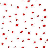 een rood polka punt patroon Aan een wit achtergrond vector