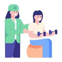 fitness check-up professional vector