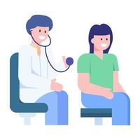 ademhaling check-up vector