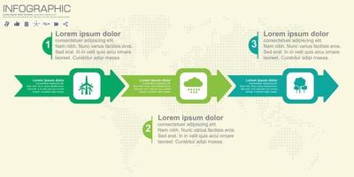 zakelijke infographics met pijl stijl vectorillustratie. vector