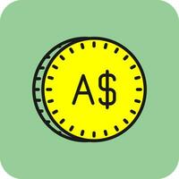 Australisch dollar vector icoon ontwerp