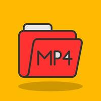 mp4 vector icoon ontwerp