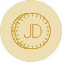 Jordaans dinar vector icoon ontwerp