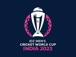 icc Mannen krekel wereld kop logo 2023 vector