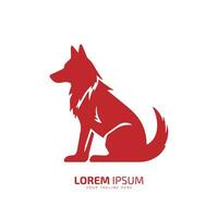 minimaal en abstract wolf logo coyote icoon hond silhouet jakhals vector silhouet
