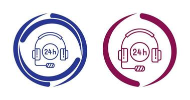 24 uren ondersteuning vector icoon