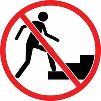 Doen niet gebruik trappenhuis icoon teken vector