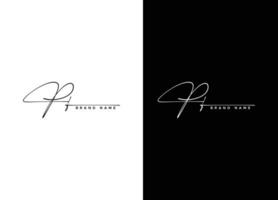 pf brief logo ontwerp en bedrijf logo vrij vector vrij vector