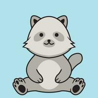 schattig wasbeer mascotte vector illustratie