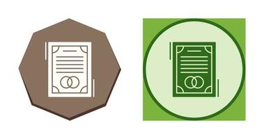 bruiloft contract vector icon