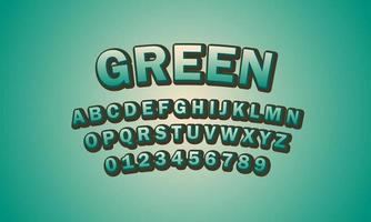 groen lettertype alfabet vector