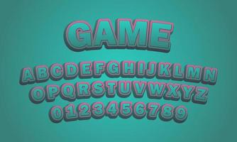 spel lettertype alfabet vector