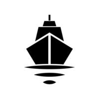 reis en lading schip silhouet icoon. vector. vector