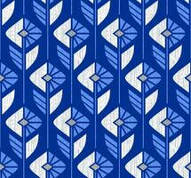 blauw vector naadloos achtergrond met meetkundig wit en licht blauw kleuren in kunst deco stijl