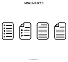 document pictogrammen, vector illustratie