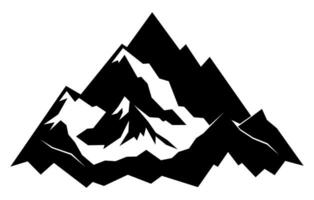 de silhouet van de bergen voor de logo is zwart en wit. vector