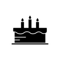 verjaardag taart icoon vector ontwerp Sjablonen gemakkelijk en modern