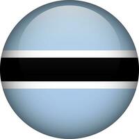 botswana vlag knop. ronde vlag van Botswana. vector vlag, symbool. kleuren en proportie correct.
