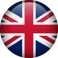 Verenigde koninkrijk vlag knop. embleem van uk. vector vlag, symbool. kleuren en proportie correct.
